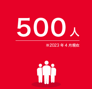 500名※2023年4月現在