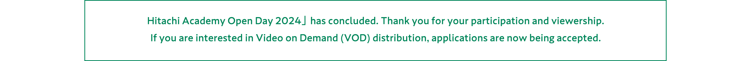 Hitachi Academy Open Day 2024