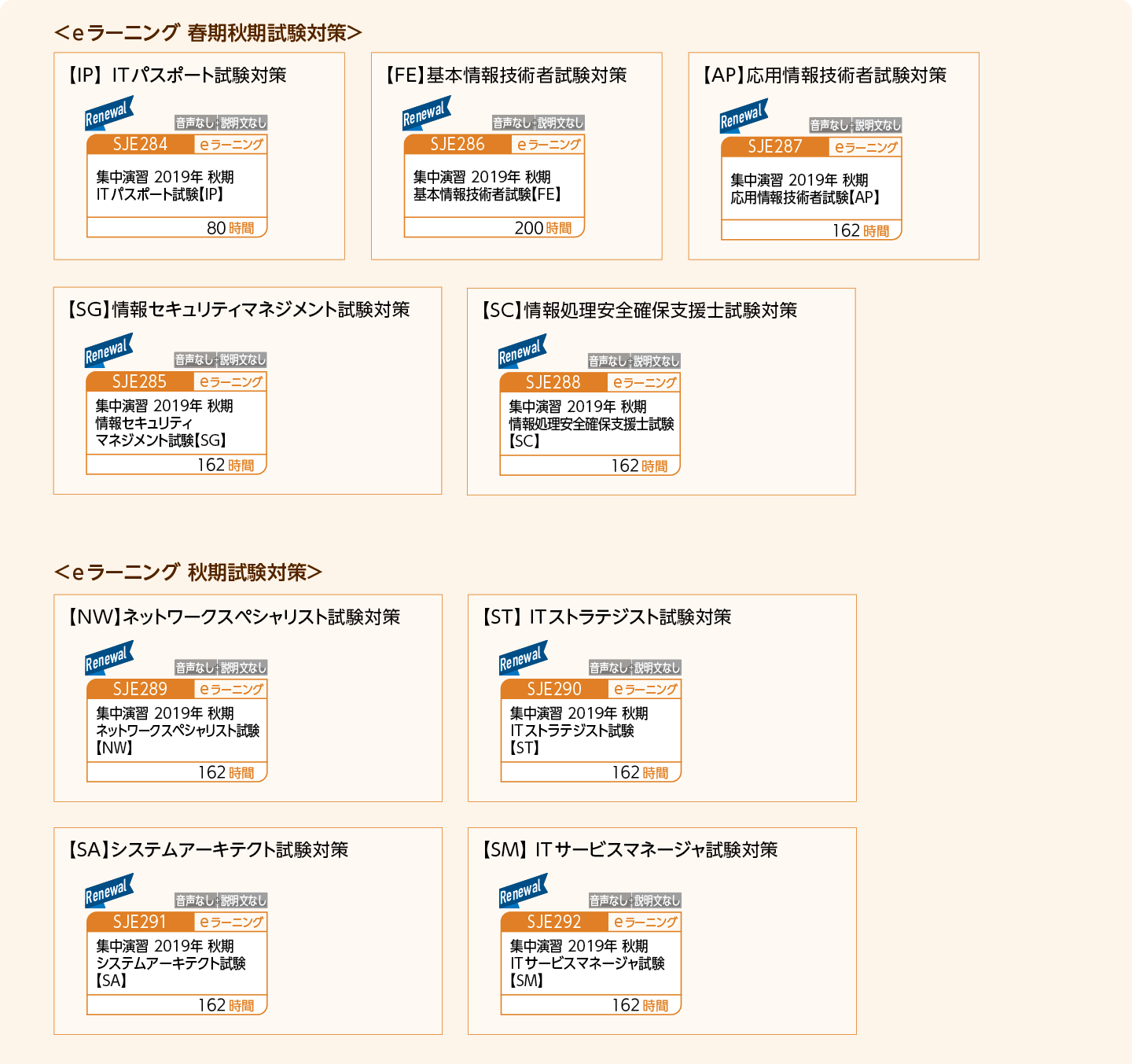 情報処理技術者試験の取得をめざす方のコースフロー＜春秋期実施試験対策＞