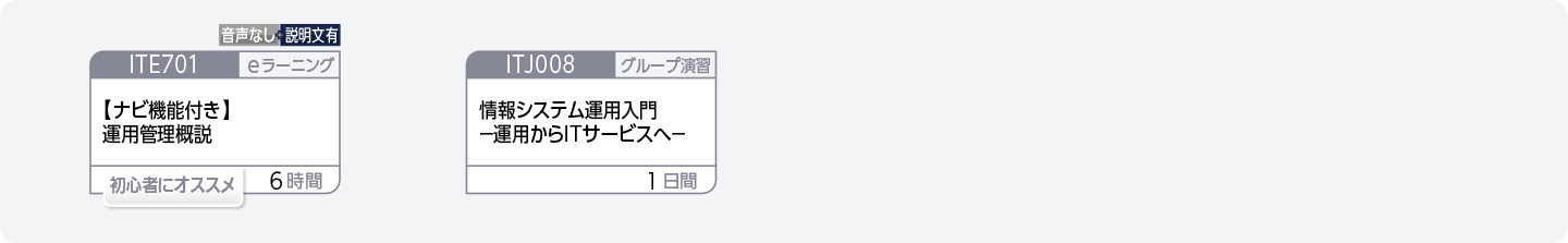 システム運用管理に関する基礎知識を身につけたい方のコースフロー