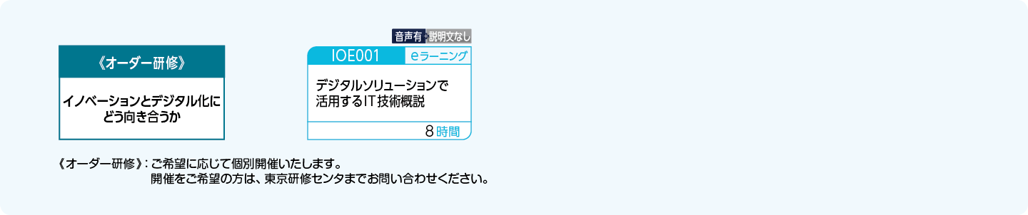 イノベーションとデジタルビジネスの概要を知りたい方のコースフロー