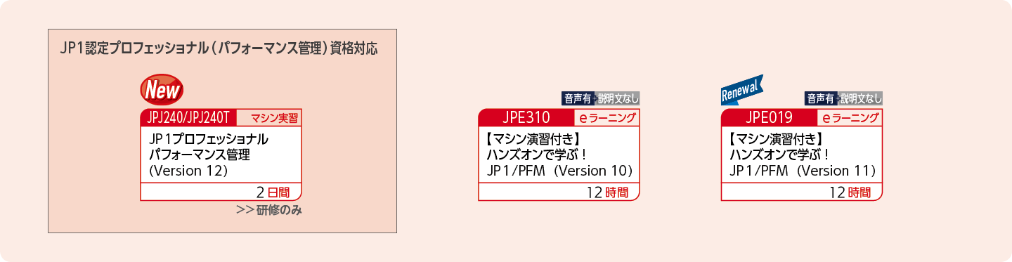 JP1パフォーマンス管理製品を使用したシステムを構築・運用する方のコースフロー