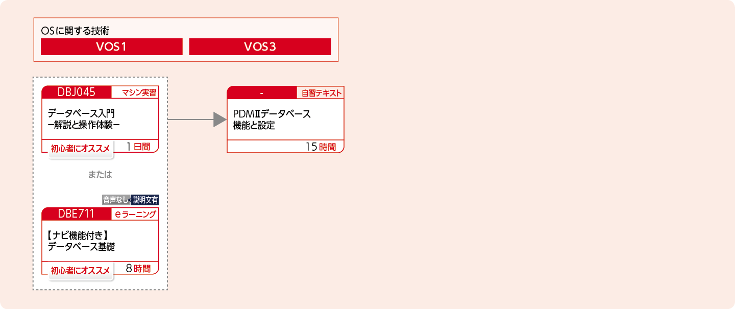 PDMⅡデータベースを構築・運用する方のコースフロー