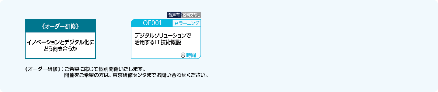 イノベーションとデジタルビジネスの概要を知りたい方のコースフロー