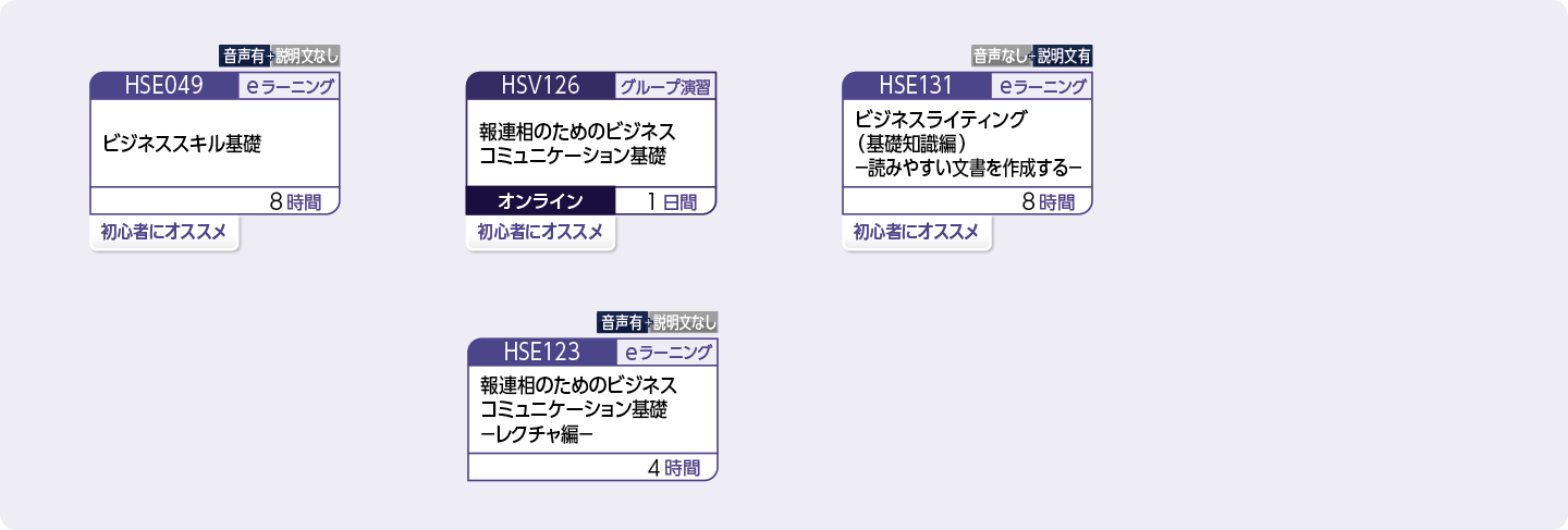 社会人としての基本動作を身につけたい方のコースフロー