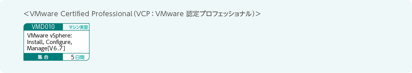 VMware認定資格の取得をめざす方のコースフロー