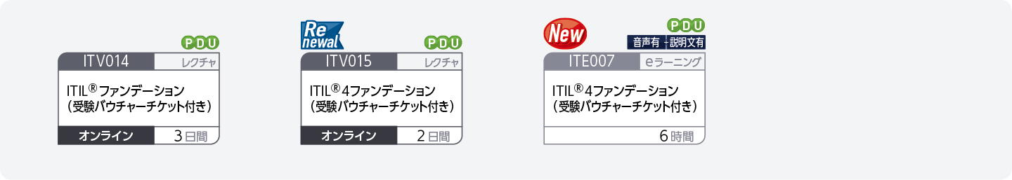 ITIL(R)に関する知識を修得したい方のコースフロー