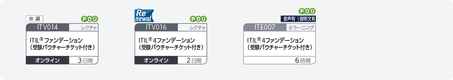 ITIL(R)に関する知識を修得したい方のコースフロー