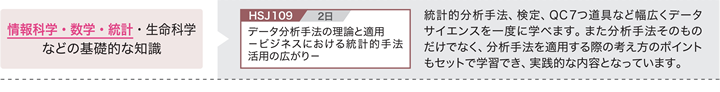 情報科学・数学・統計・生命科学などの基礎的な知識