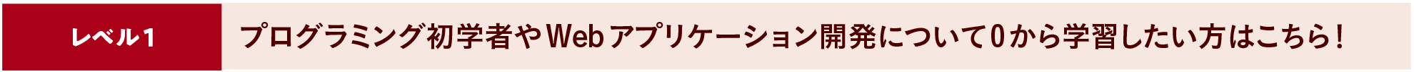プログラミング初学者やWebアプリケーション開発について0から学習したい方はこちら！