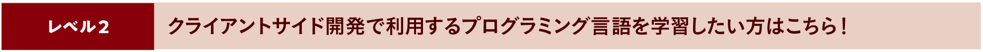 クライアントサイド開発で利用するプログラミング言語を学習したい方はこちら！
